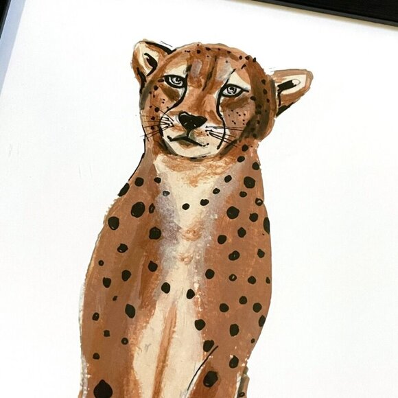 Set of 2 Framed Art Print by Patricia Pinto - Stupell Industries Jungle Cheetah - Picture 3 of 15